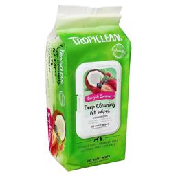 TropiClean Deep Cleaning Pet Wipes med Bær & Kokos 100stk